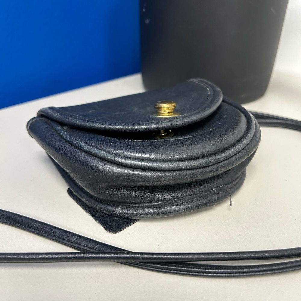 VTG 90s Coach Convertible MINI BELT BAG 9826 Black Crossbody Springlock - Picture 4 of 5